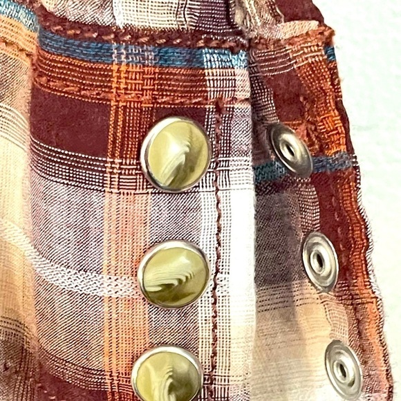 VINTAGE Wrangler Western Pearl Snap Plaid Button Down Shirt Long-Sleeve Size XXL - Picture 4 of 6